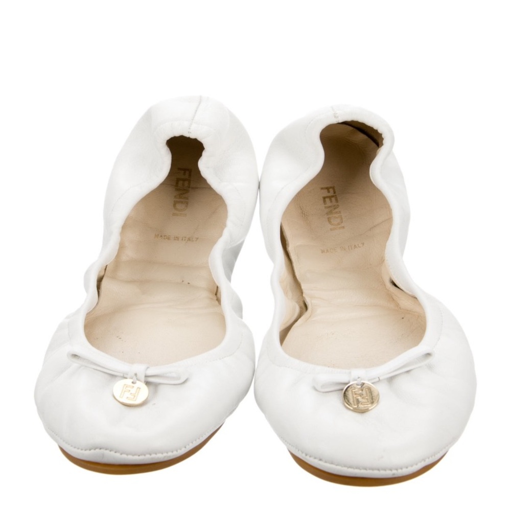 Fendi leather flats